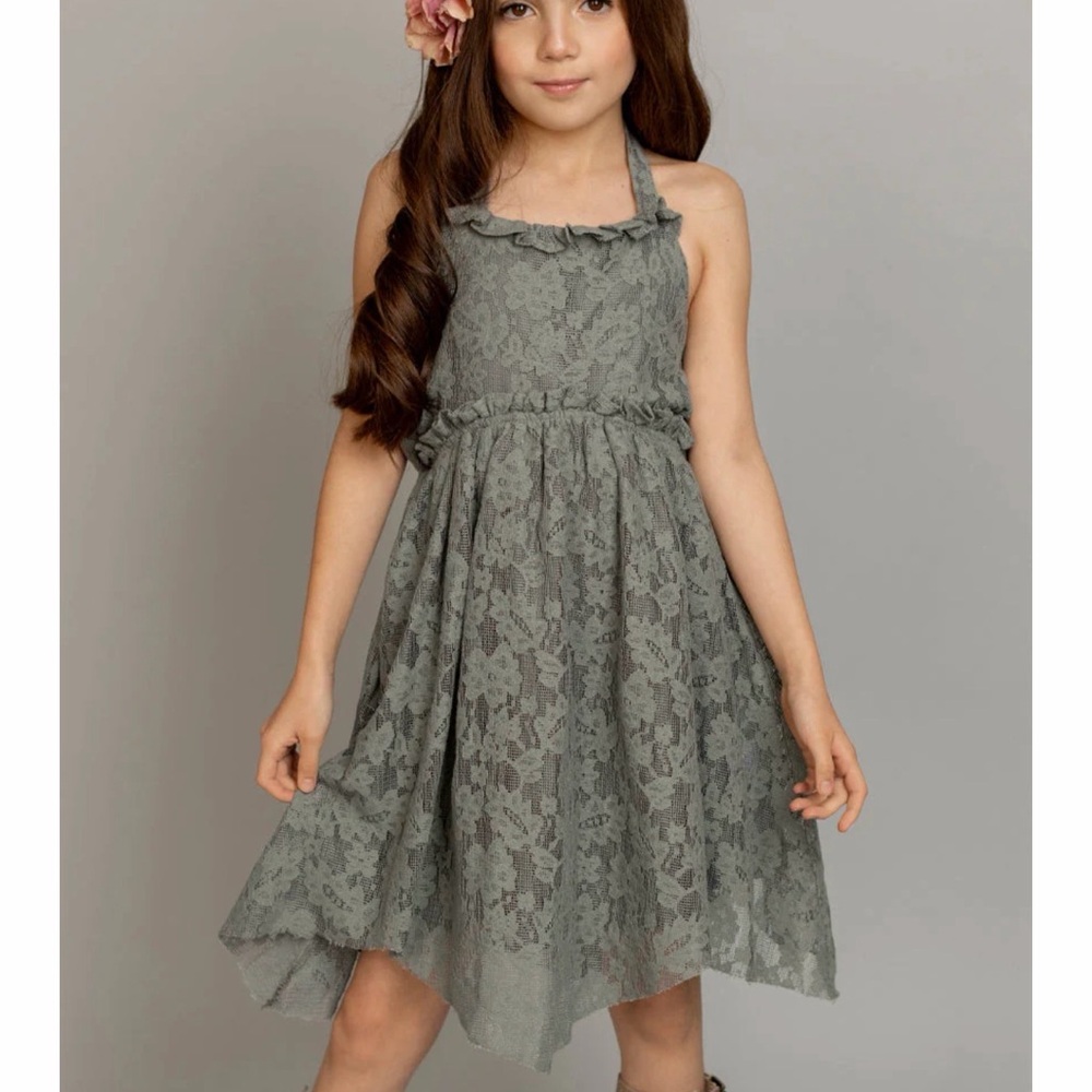 Joyfolie Sonyah Dress in Neutral green